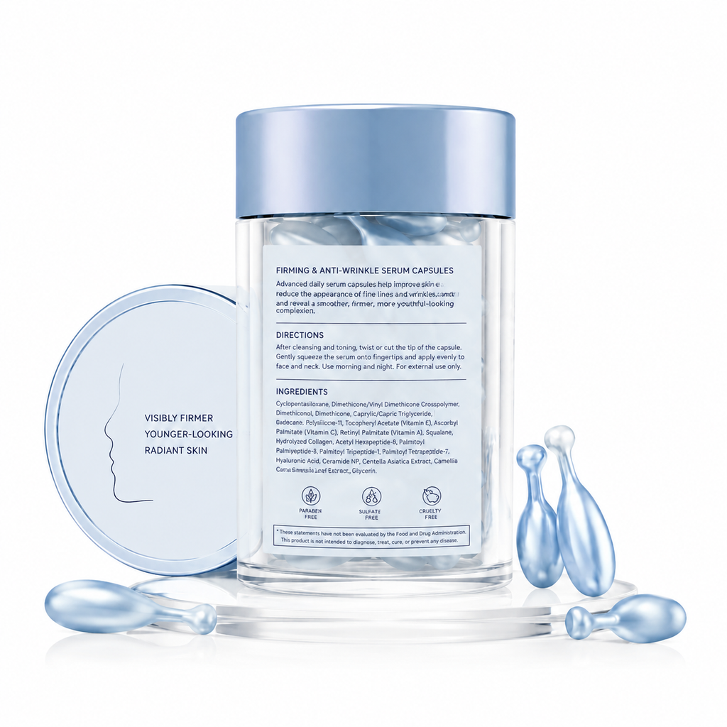 Firming &amp; Anti-Wrinkle Serum Capsules with Peptide Complex, Hyaluronic Acid &amp; Collagen