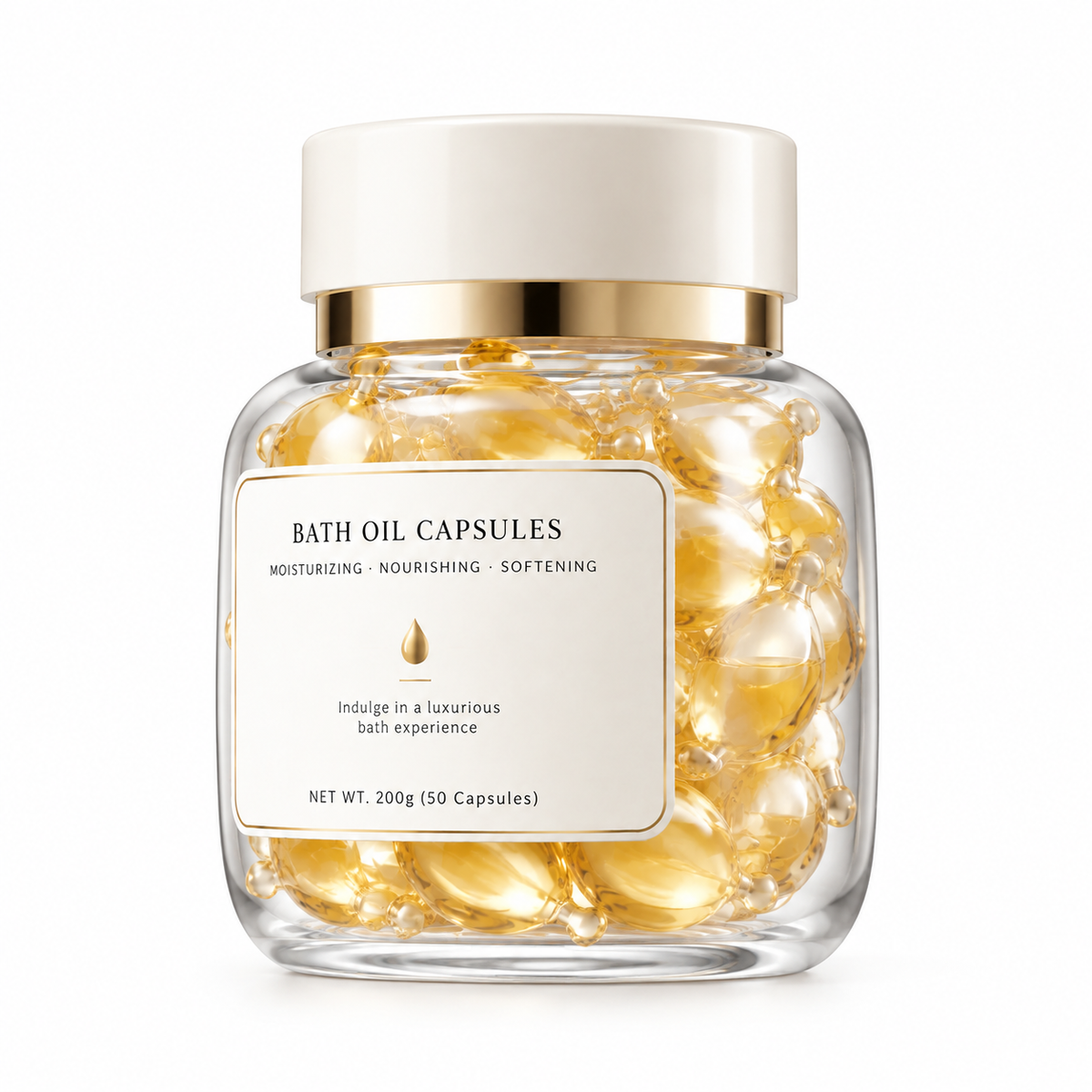 Bath Oil Capsules with Squalane, Sunflower Oil &amp; Vitamin E