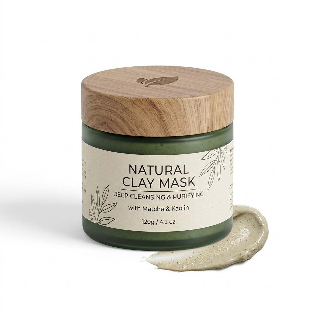 Natural Clay Mask with Matcha, Kaolin &amp; Bentonite