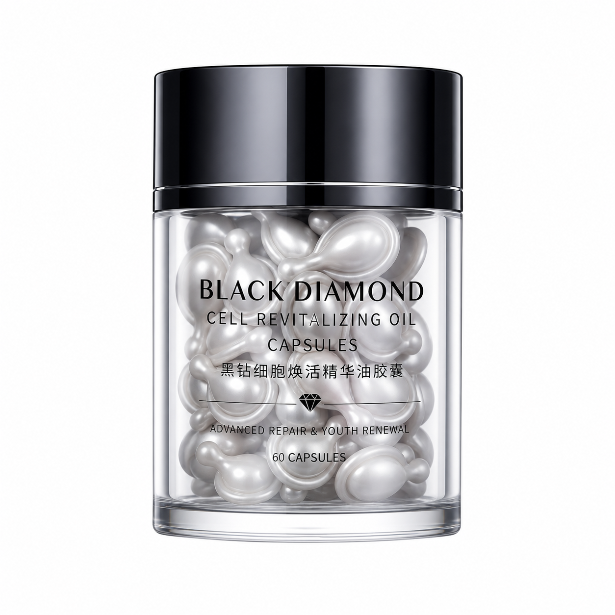 Black Diamond Cell Revitalizing Oil Capsules with CoQ10, Ceramide &amp; Botanical Oils