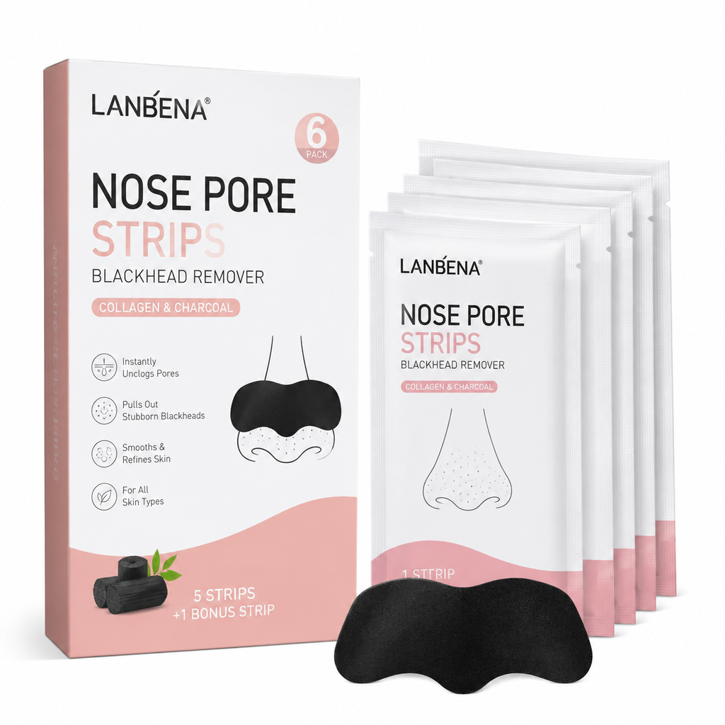 Nose Pore Strips with Collagen &amp; Charcoal for Blackhead Removal