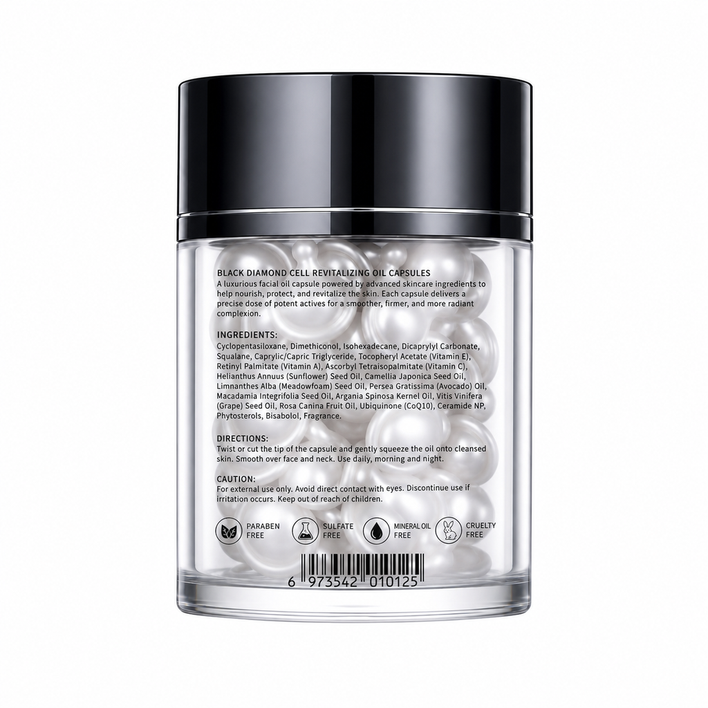 Black Diamond Cell Revitalizing Oil Capsules with CoQ10, Ceramide &amp; Botanical Oils