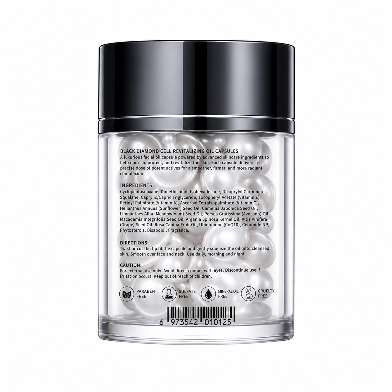 Black Diamond Cell Revitalizing Oil Capsules with CoQ10, Ceramide &amp; Botanical Oils