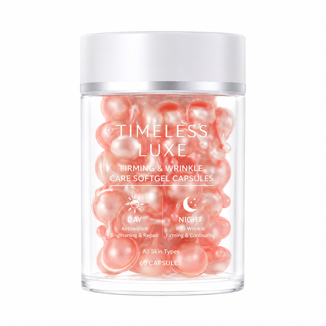 Timeless Luxe Firming &amp; Wrinkle Care Softgel Capsules with Retinol, Vitamin C &amp; Ceramide