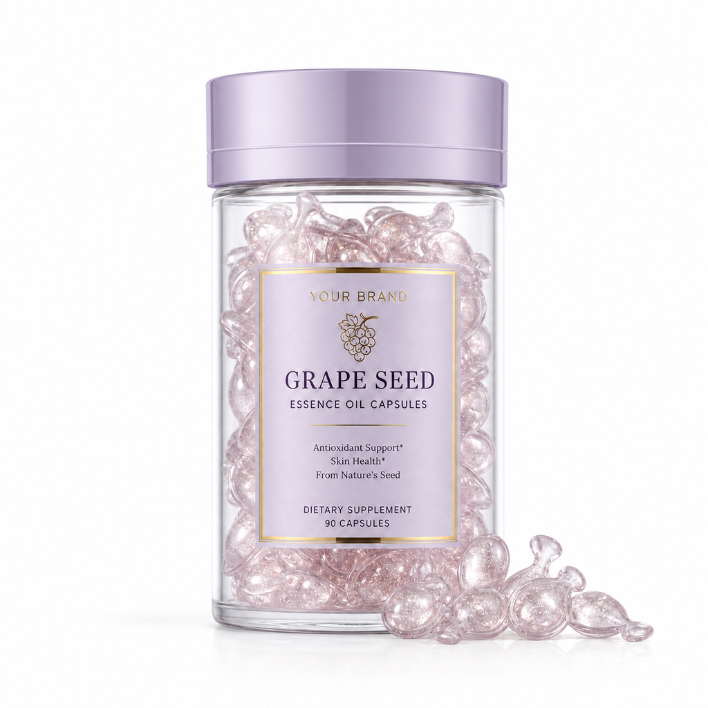 Grape Seed Essence Oil Capsules with Antioxidants, Vitamin E &amp; White Tea Extract