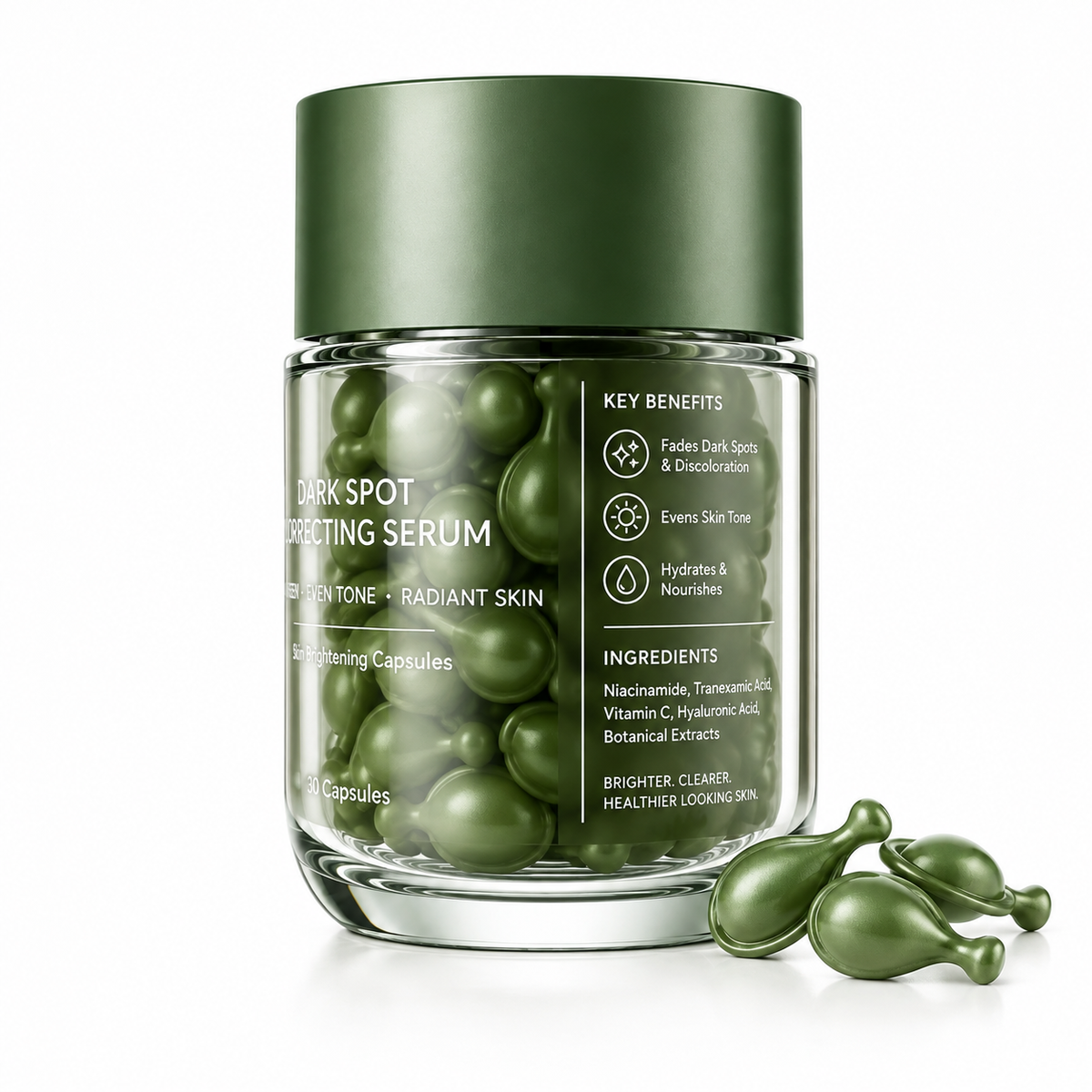 Dark Spot Correcting Serum Capsules with Vitamin C, Green Tea &amp; Squalane