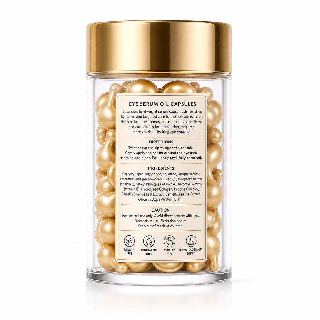 Eye Serum Oil Capsules with Collagen, Peptide Complex &amp; Vitamins A, C &amp; E