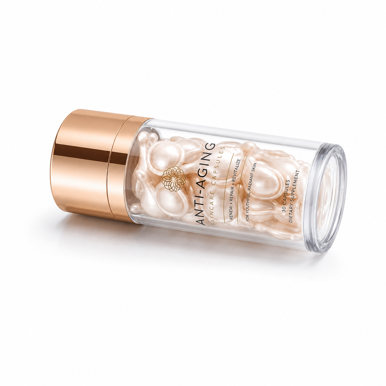 Anti-Aging Skincare Capsules with Vitamins A, C &amp; E, Ceramide &amp; Botanical Oils
