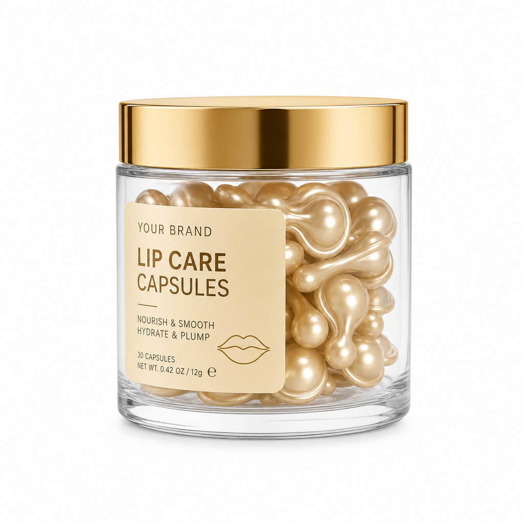 Lip Care Capsules with Squalane, Ceramide &amp; Hyaluronic Acid for Nourishing Hydration
