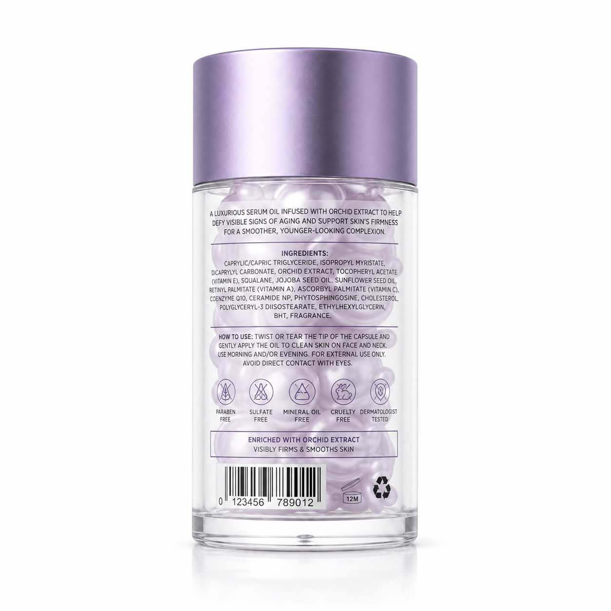 Orchid Oil Time-Defying &amp; Firming Serum Oil Capsules with Orchid Extract &amp; Coenzyme Q10