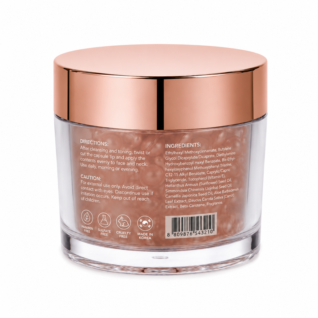 Neck Firming Serum Capsules with Jojoba Oil, Aloe Vera &amp; Vitamin E