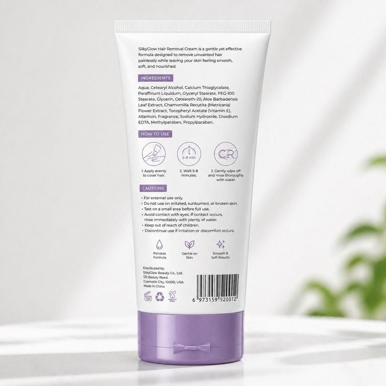 Private Label Fast Acting Hair Removal Cream Gentle Painless Depilatory Formula for Smooth Soft Skin OEM