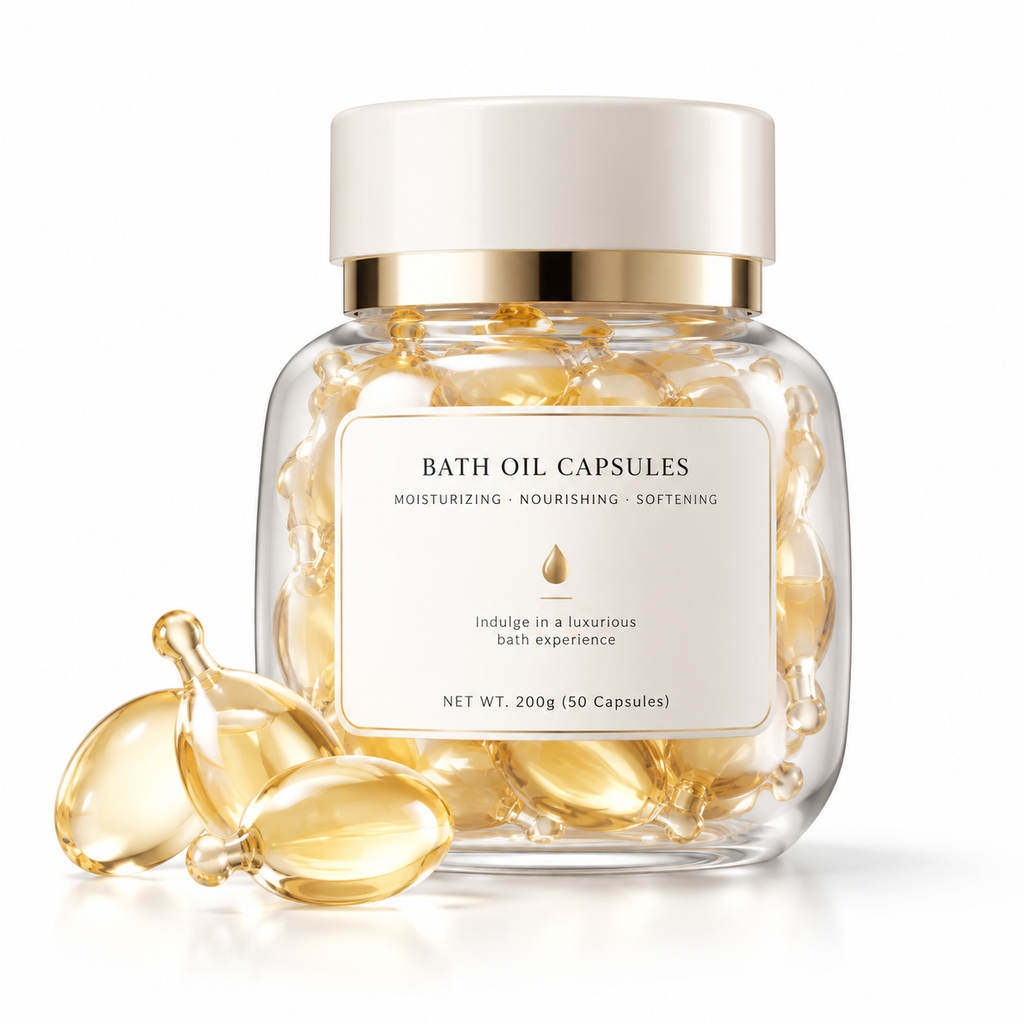 Bath Oil Capsules with Squalane, Sunflower Oil &amp; Vitamin E