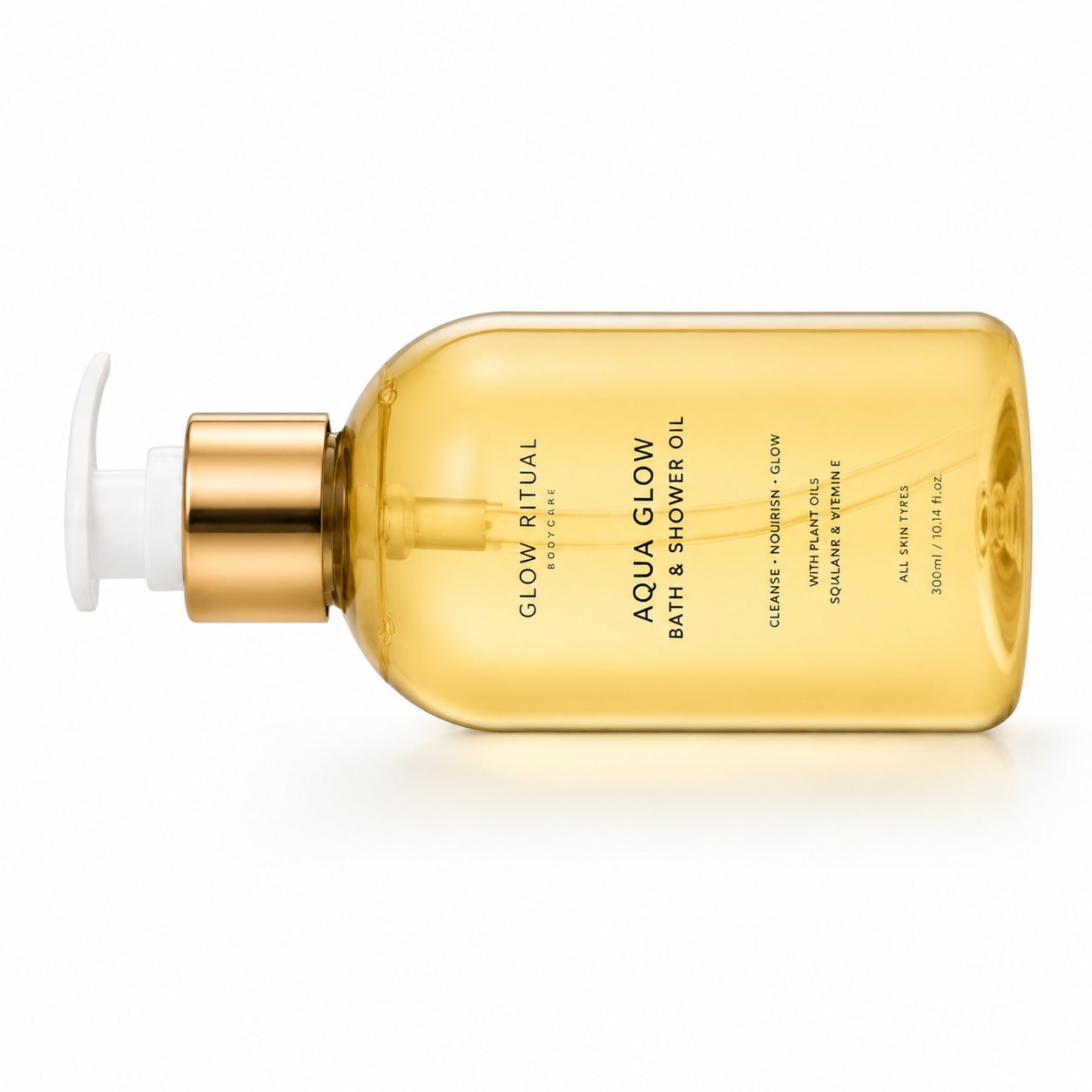 Aqua Glow Bath &amp; Shower Oil with Squalane, Vitamin E &amp; Botanical Oils