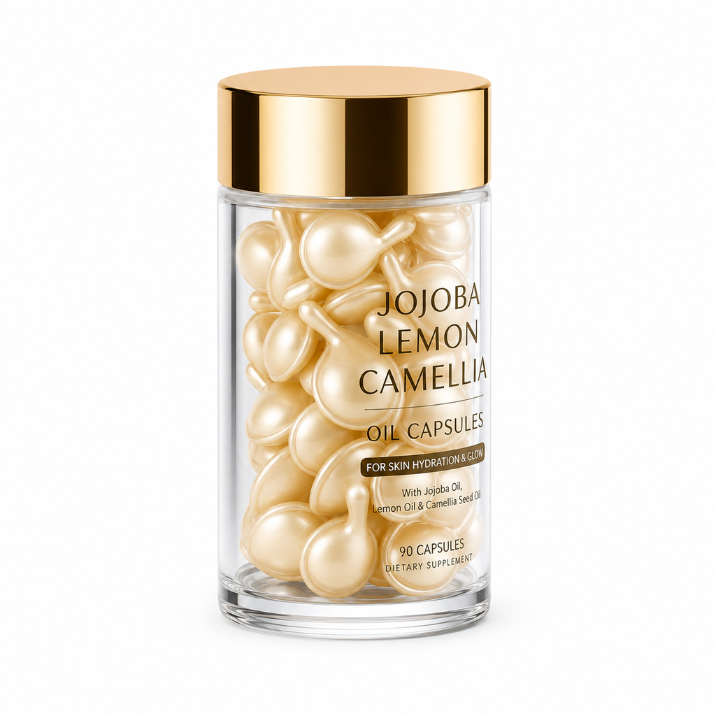 Jojoba Lemon Camellia Oil Capsules with Jojoba Oil, Lemon Oil &amp; Camellia Seed Oil