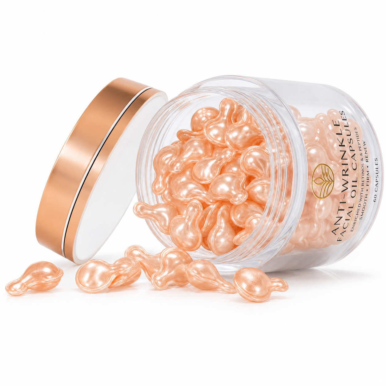 Anti-Wrinkle Facial Oil Capsules with Retinol, Peptides &amp; Botanical Oils