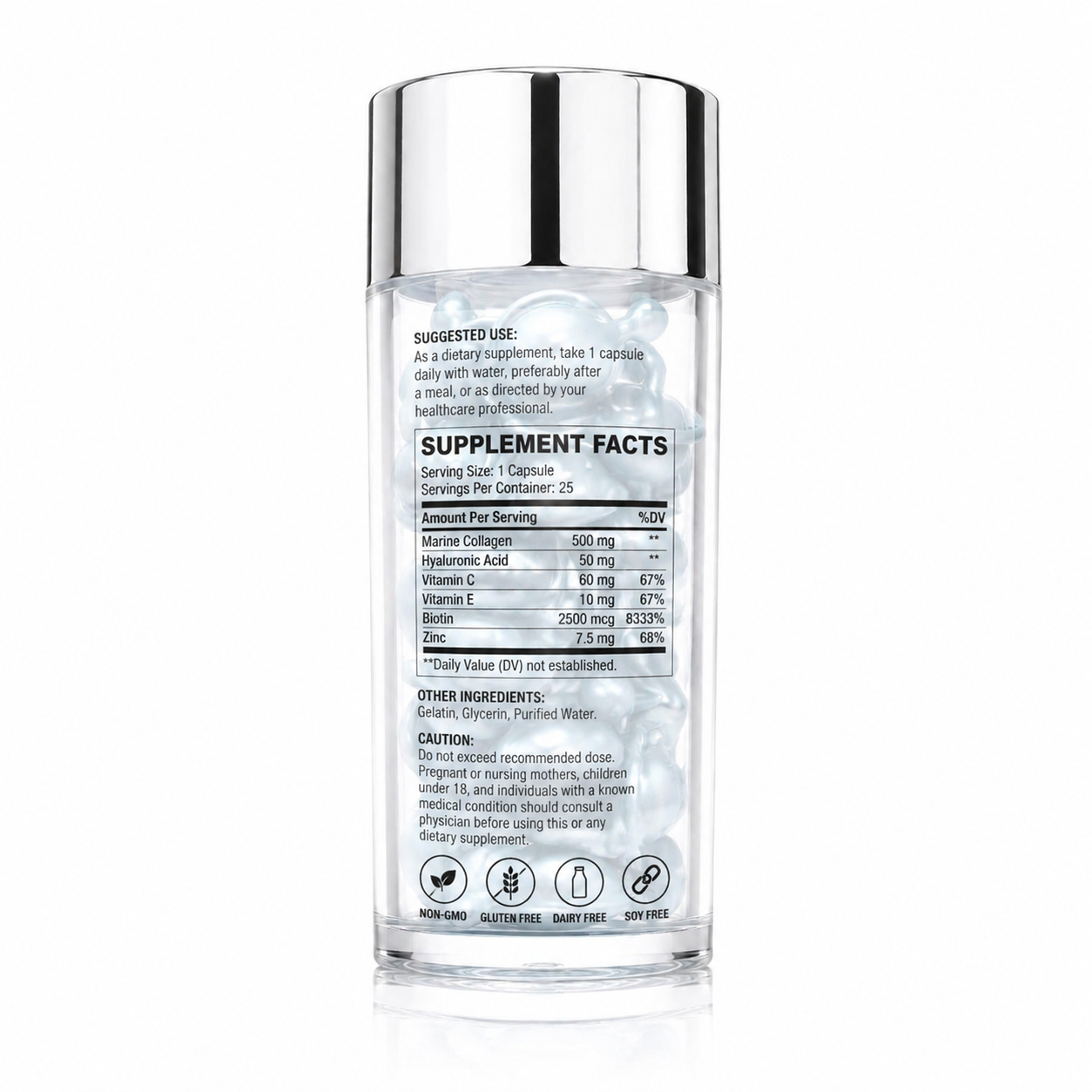 Maritime Collagen Capsules with Hyaluronic Acid, Vitamin C &amp; Biotin