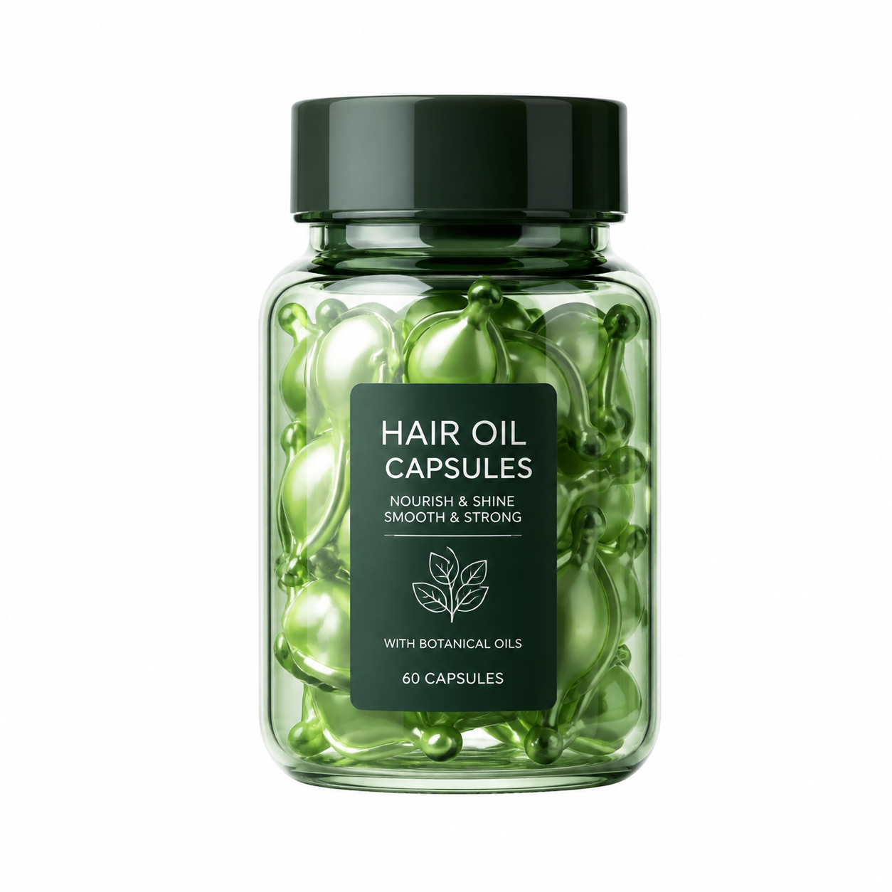 Hair Oil Capsules with Argan Oil, Camellia Oil &amp; Botanical Oils