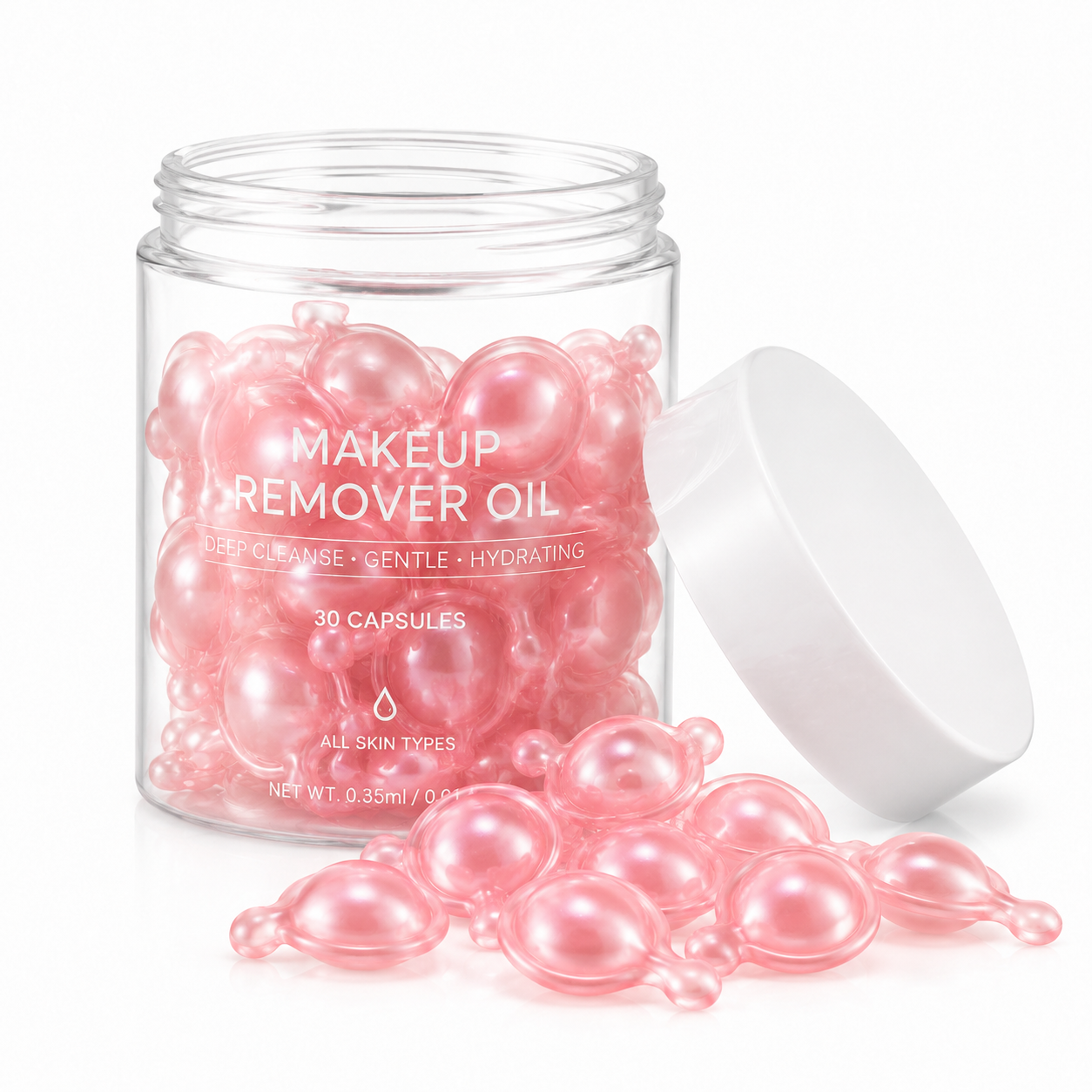 Makeup Remover Oil Capsules with Jojoba, Camellia &amp; Vitamin E