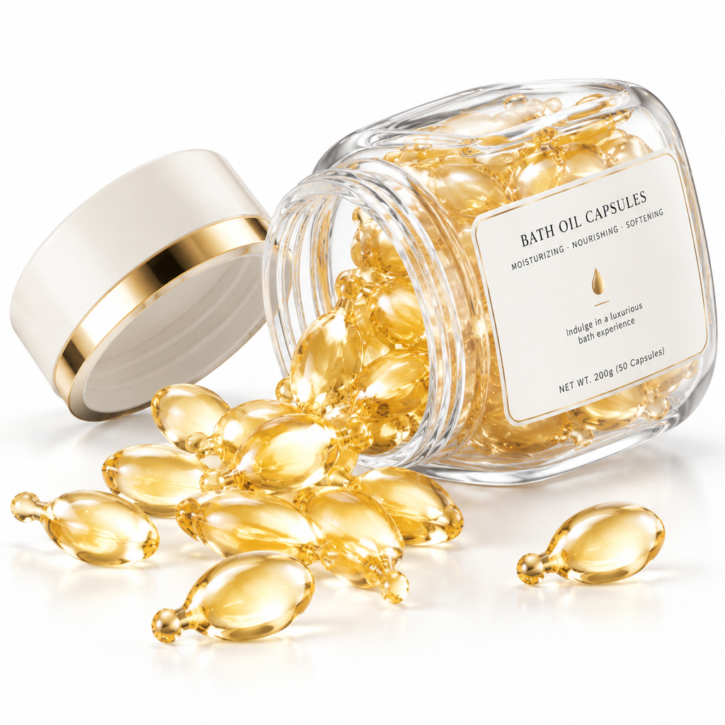 Bath Oil Capsules with Squalane, Sunflower Oil &amp; Vitamin E