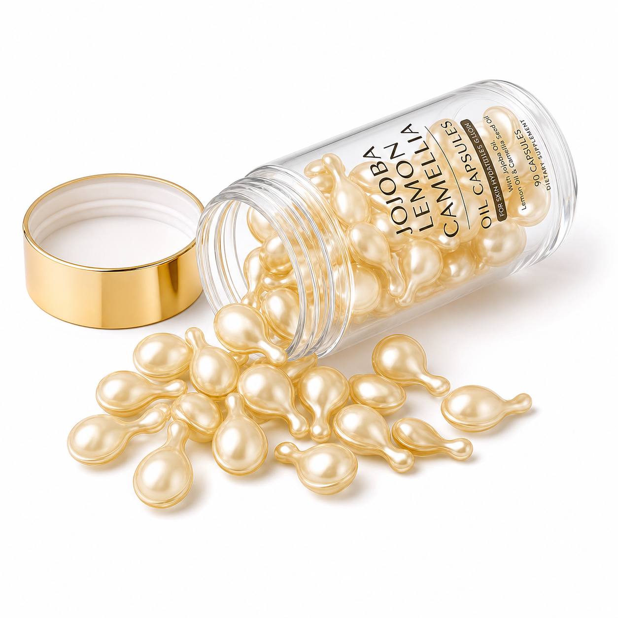 Jojoba Lemon Camellia Oil Capsules with Jojoba Oil, Lemon Oil &amp; Camellia Seed Oil