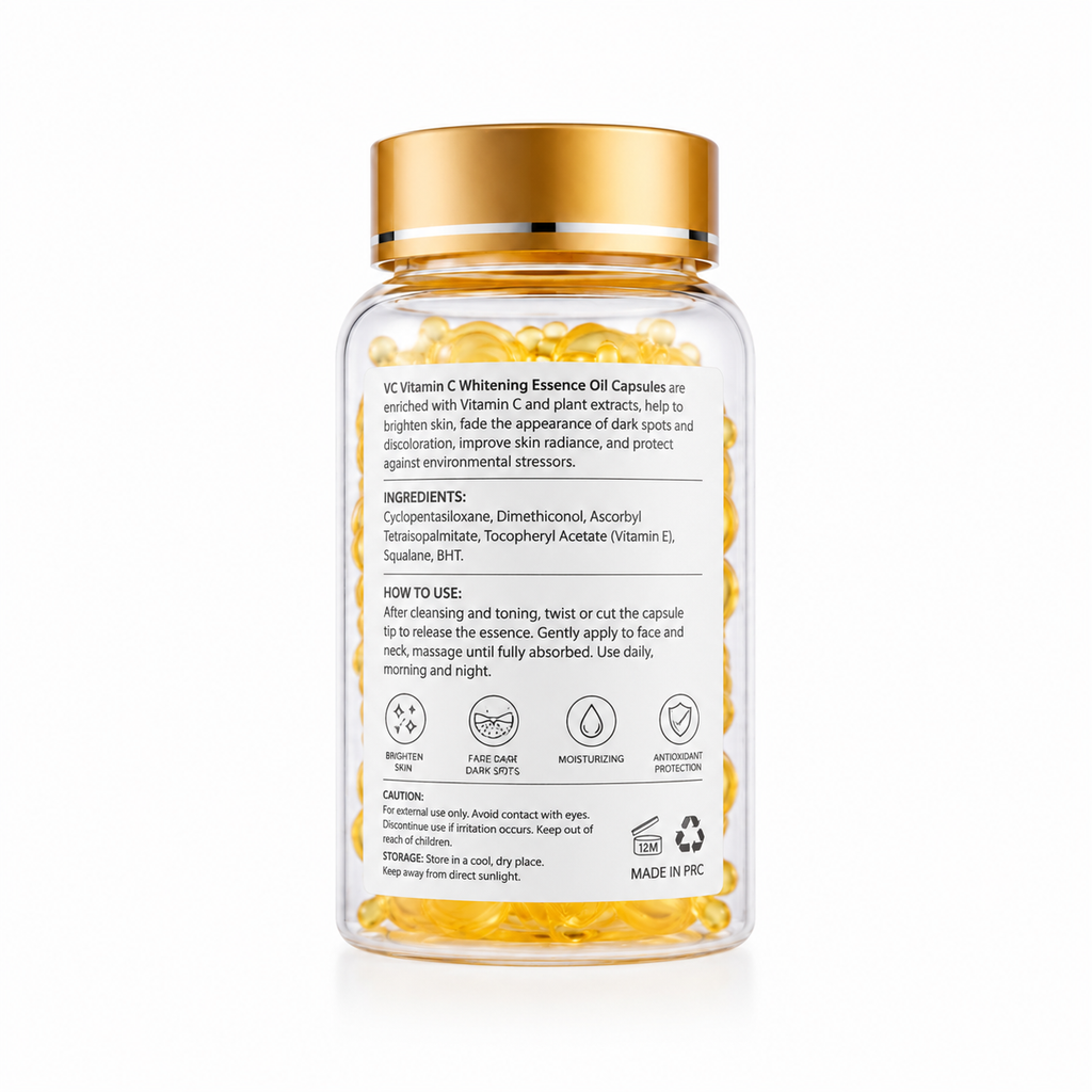 Vitamin C Whitening Essence Oil Capsules with Brightening &amp; Antioxidant Care