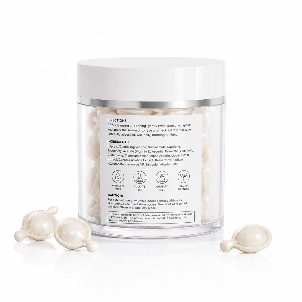 Whitening Glow Capsules with Niacinamide, Glutathione &amp; Tranexamic Acid
