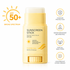 Sunscreen Stick SPF 50+ with Zinc Oxide, Titanium Dioxide &amp; Centella Asiatica