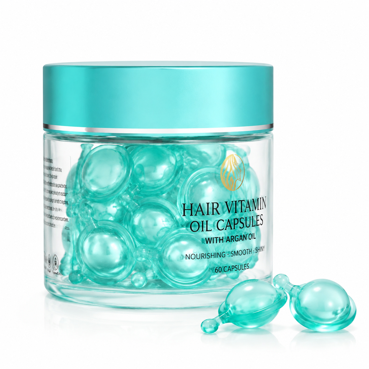 Hair Vitamin Oil Capsules with Argan Oil for Nourish, Smooth &amp; Shine