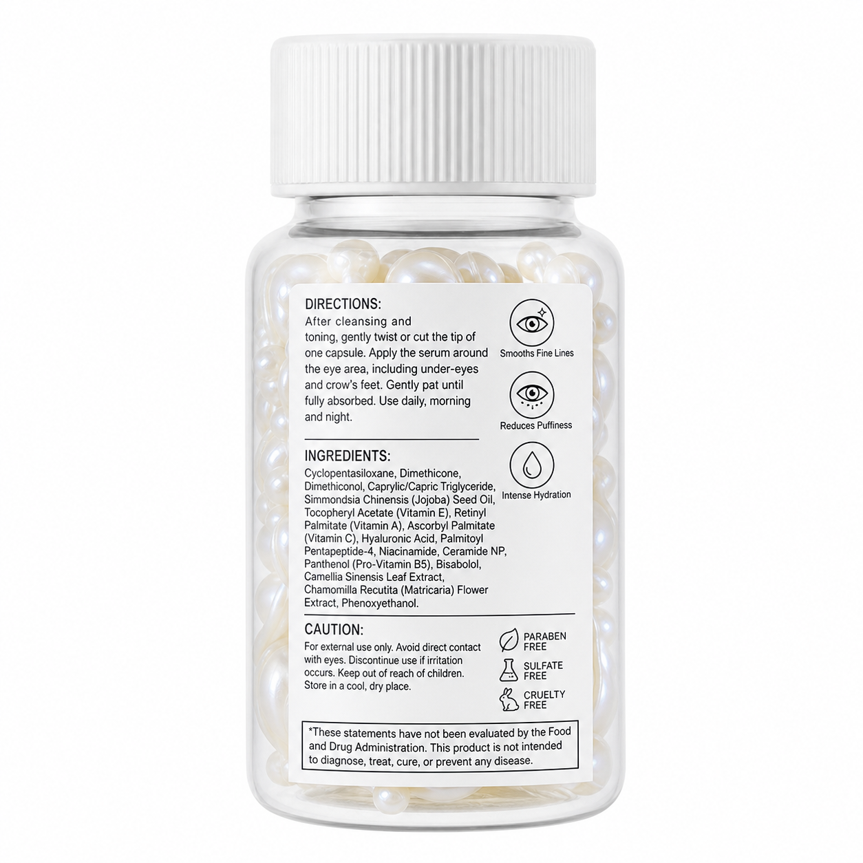 Eye Renewal Serum Capsules with Peptide Complex, Hyaluronic Acid &amp; Niacinamide