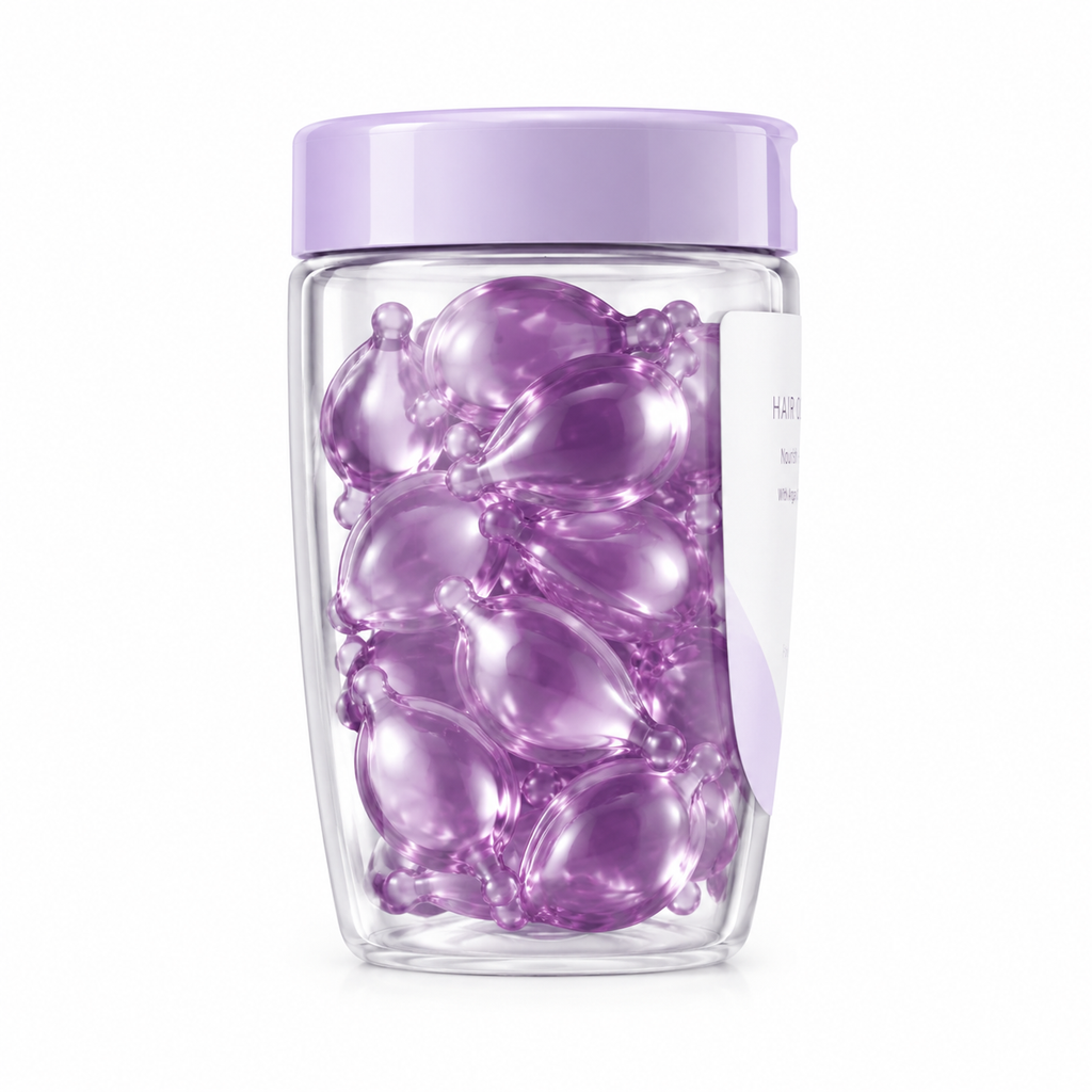 Hair Oil Capsules with Argan Oil, Jojoba Oil &amp; Vitamin E