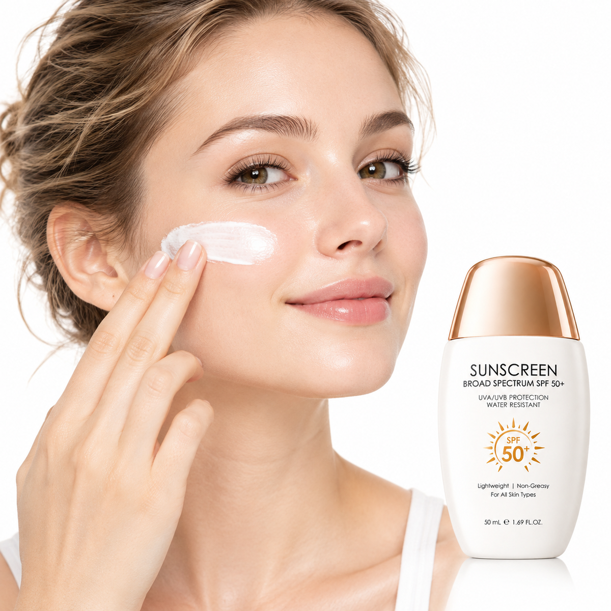 Sunscreen SPF 50+ with Vitamin E, Aloe Vera &amp; Broad Spectrum UVA/UVB Protection