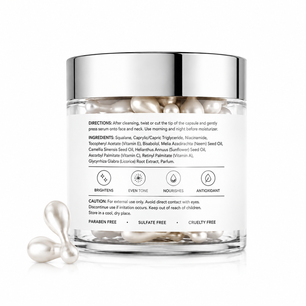 Whitening Serum Oil Capsules with Niacinamide, Squalane &amp; Vitamin C