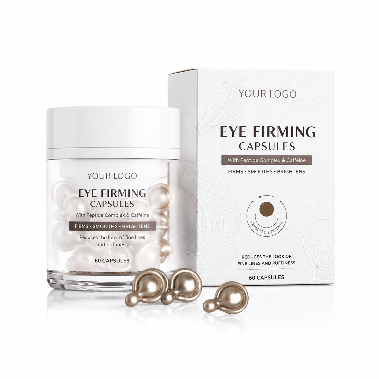 Eye Firming Capsules with Peptide Complex, Caffeine &amp; Hyaluronic Acid