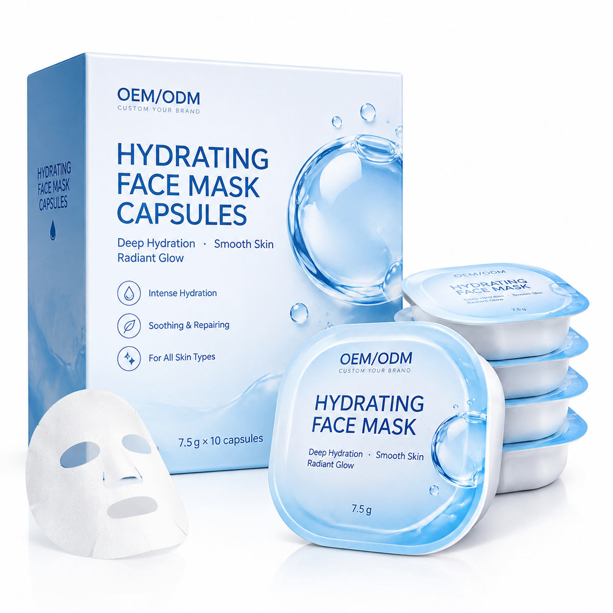 Hydrating Face Mask with Hyaluronic Acid, Centella Asiatica &amp; Ceramide NP for Smooth Skin