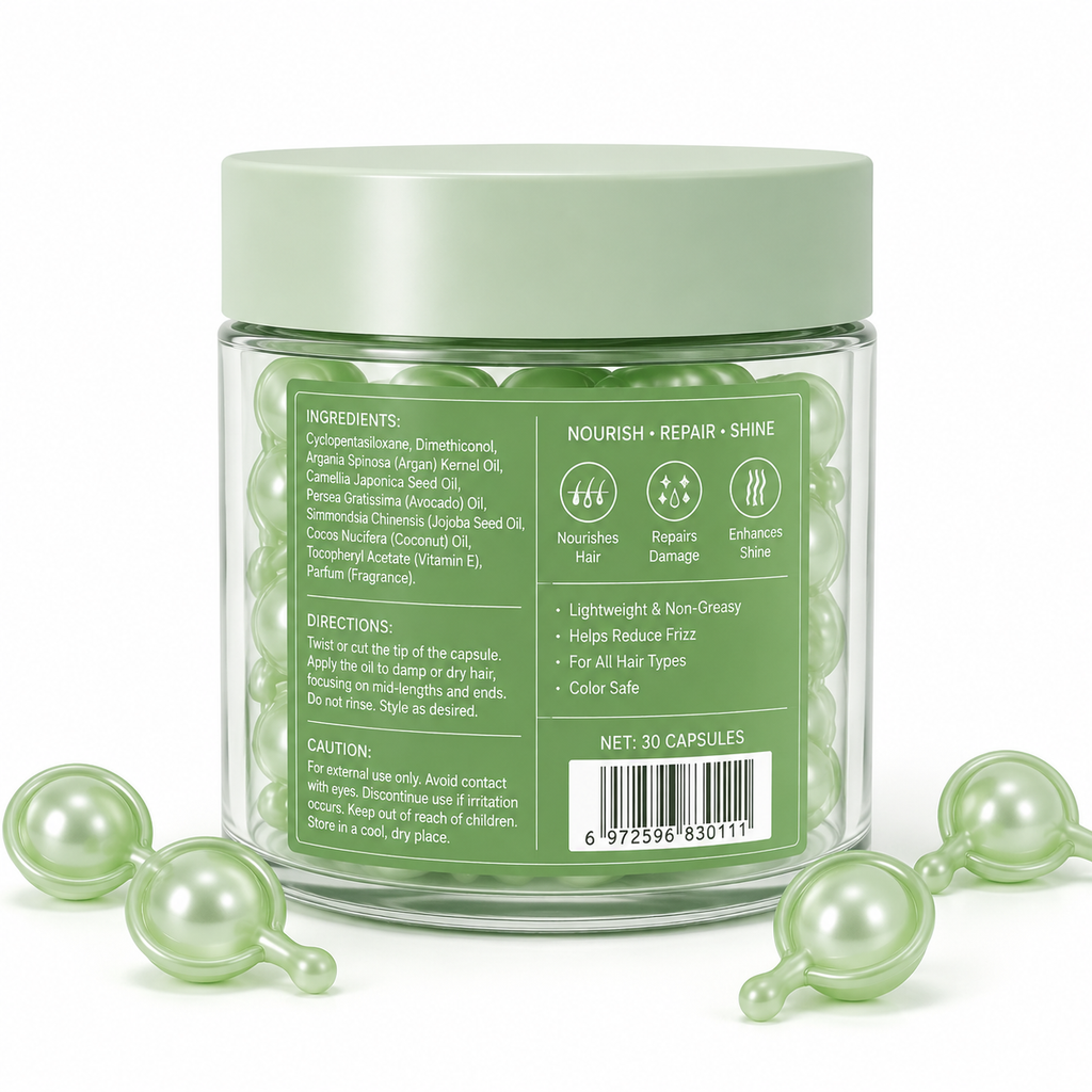 Hair Oil Capsules with Argan Oil, Coconut Oil &amp; Jasmine Scent