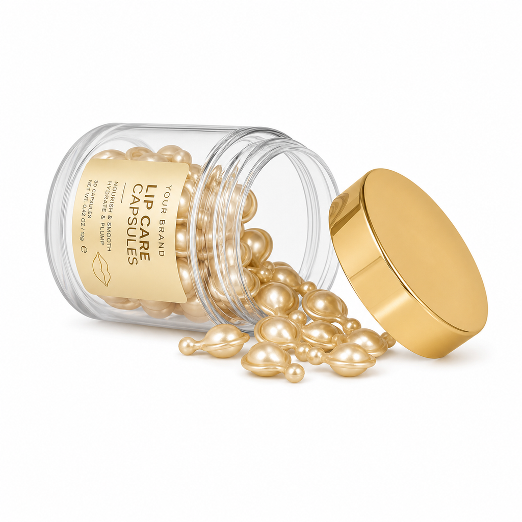 Lip Care Capsules with Squalane, Ceramide &amp; Hyaluronic Acid for Nourishing Hydration
