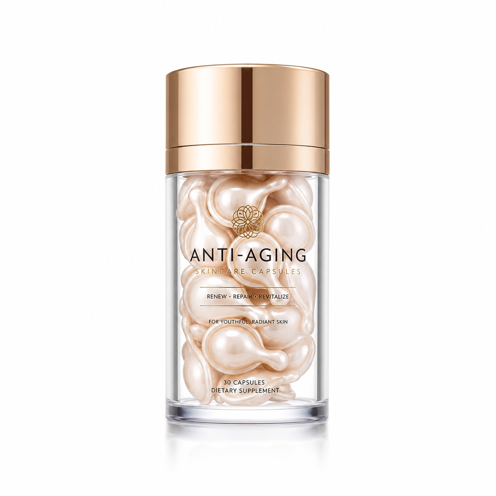 Anti-Aging Skincare Capsules with Vitamins A, C &amp; E, Ceramide &amp; Botanical Oils