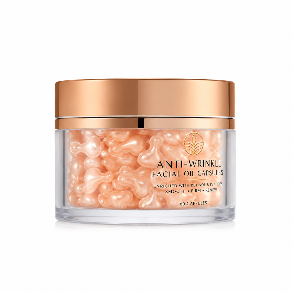 Anti-Wrinkle Facial Oil Capsules with Retinol, Peptides &amp; Botanical Oils