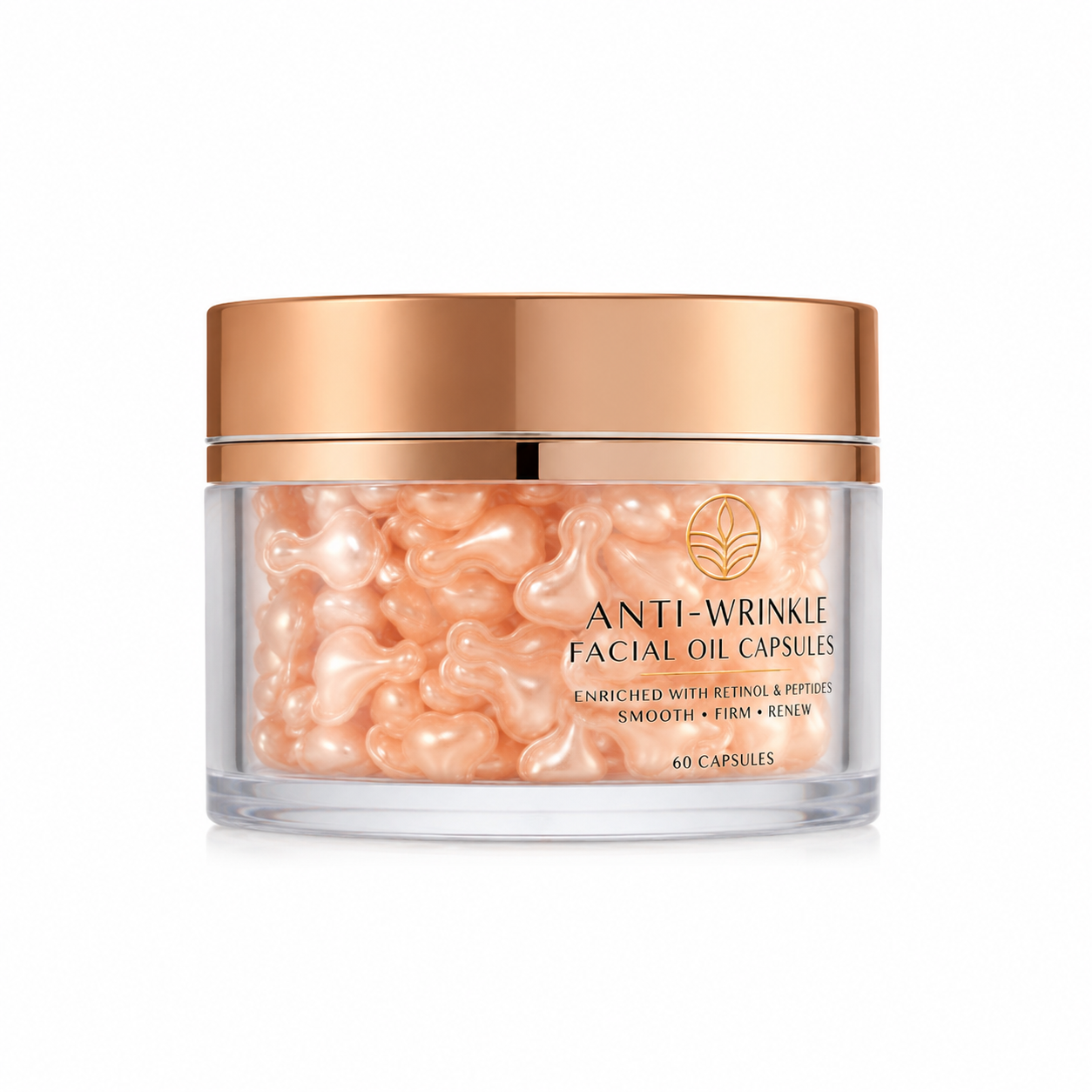 Anti-Wrinkle Facial Oil Capsules with Retinol, Peptides &amp; Botanical Oils