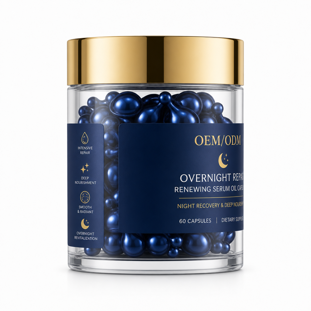 Overnight Repair Renewing Serum Oil Capsules with Retinol, Ceramide &amp; Botanical Oils