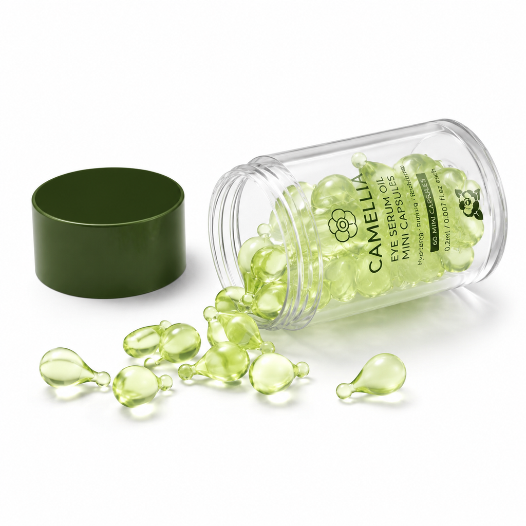 Camellia Eye Serum Oil Mini Capsules with Vitamin A, Vitamin E &amp; Squalane