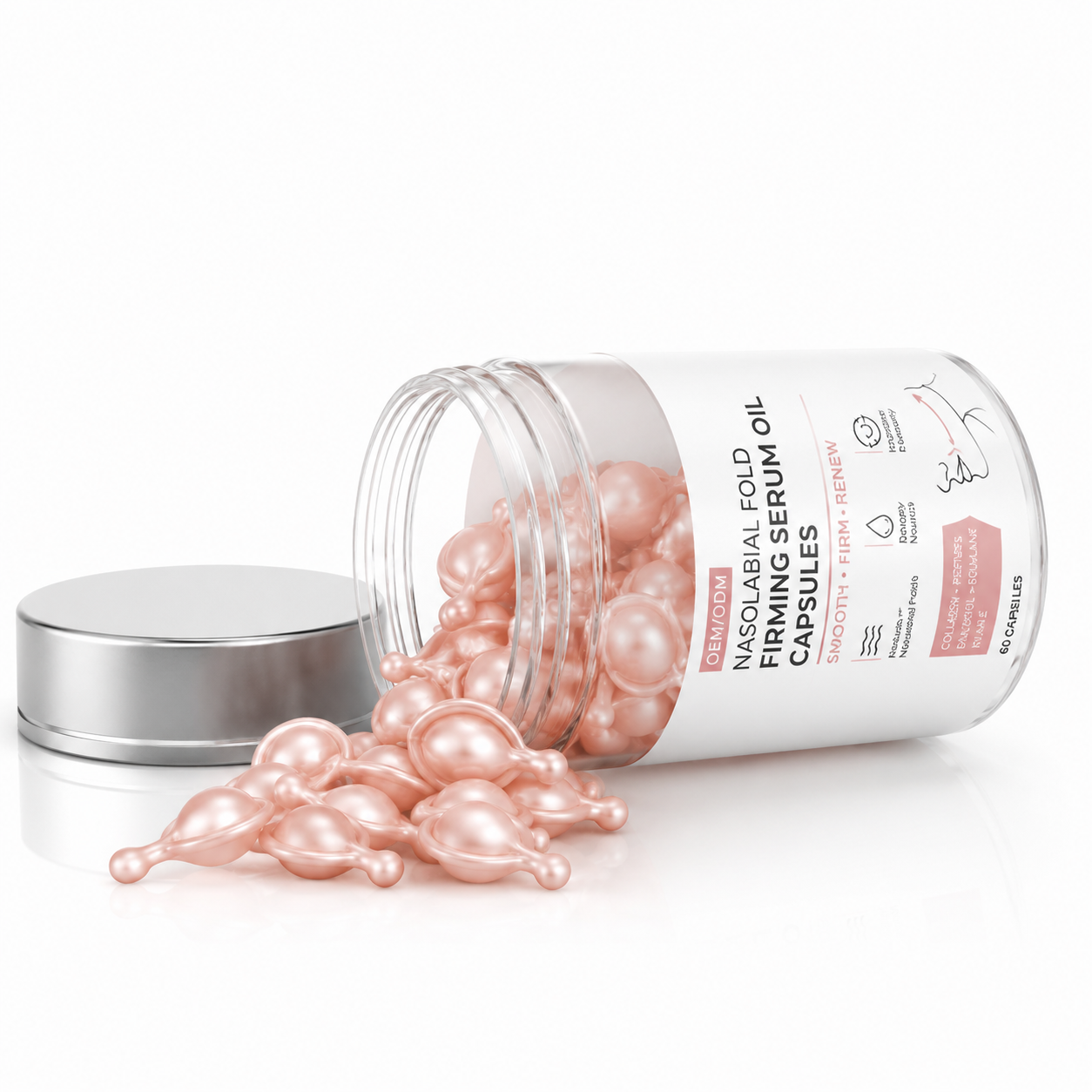 Nasolabial Fold Firming Serum Oil Capsules with Bakuchiol, Peptides &amp; Collagen