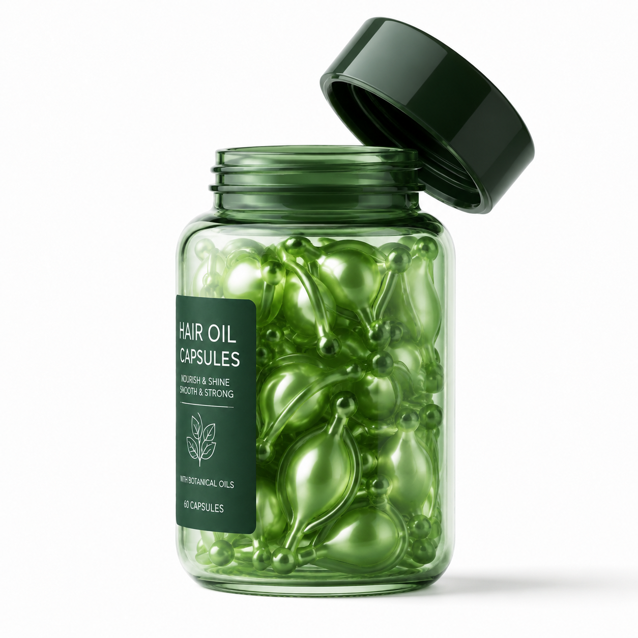 Hair Oil Capsules with Argan Oil, Camellia Oil &amp; Botanical Oils