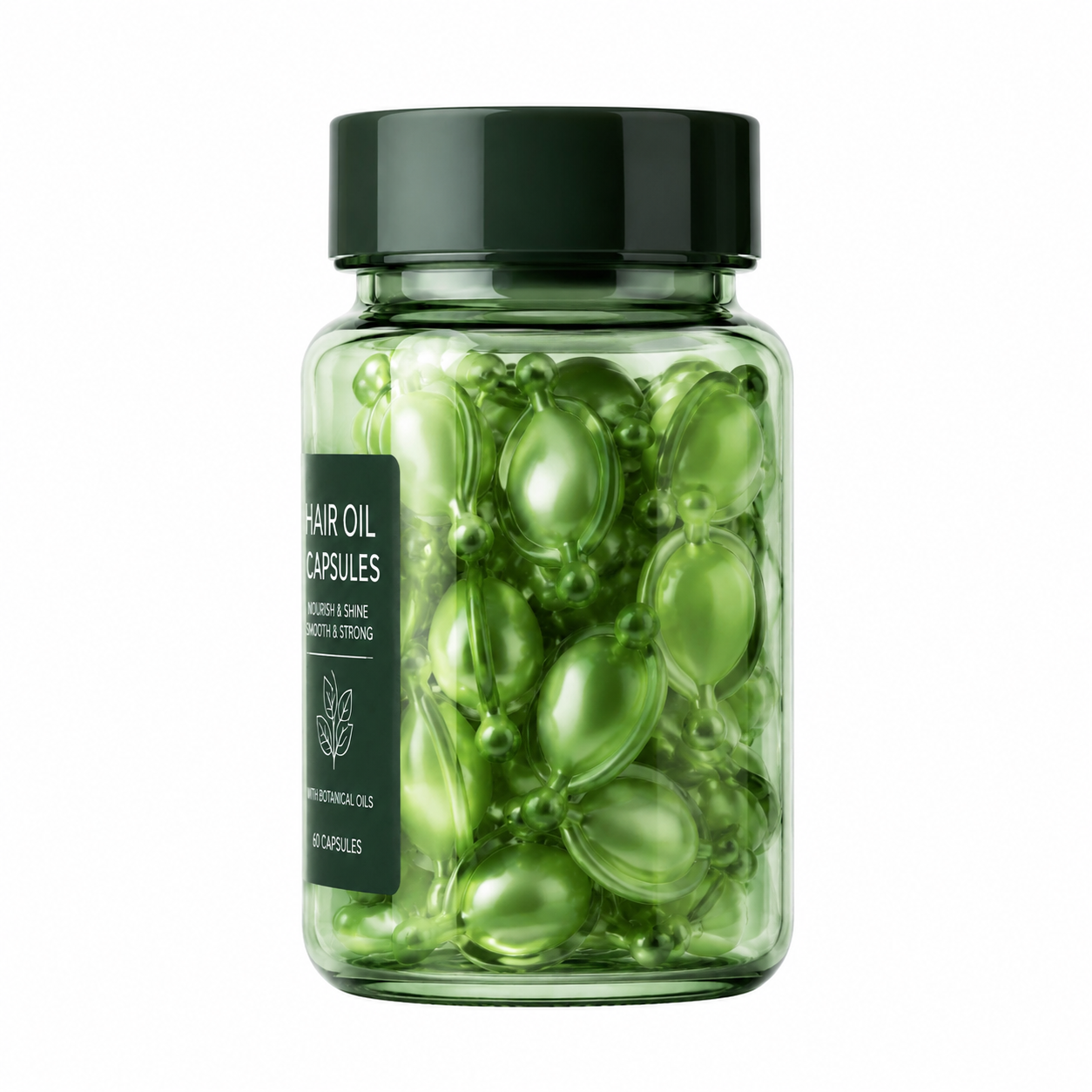 Hair Oil Capsules with Argan Oil, Camellia Oil &amp; Botanical Oils