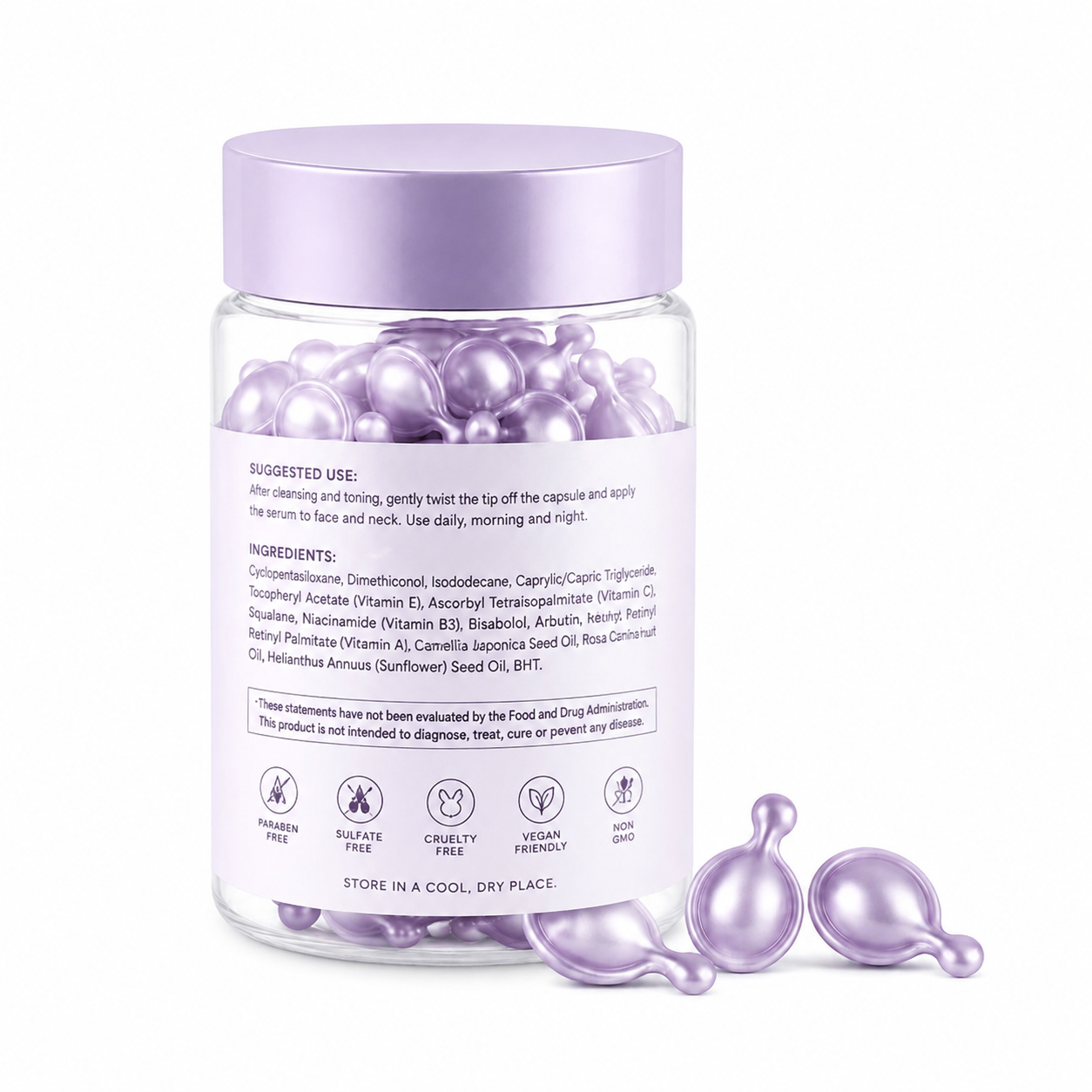 Antioxidant Brightening Capsules with Vitamin C, Niacinamide &amp; Arbutin