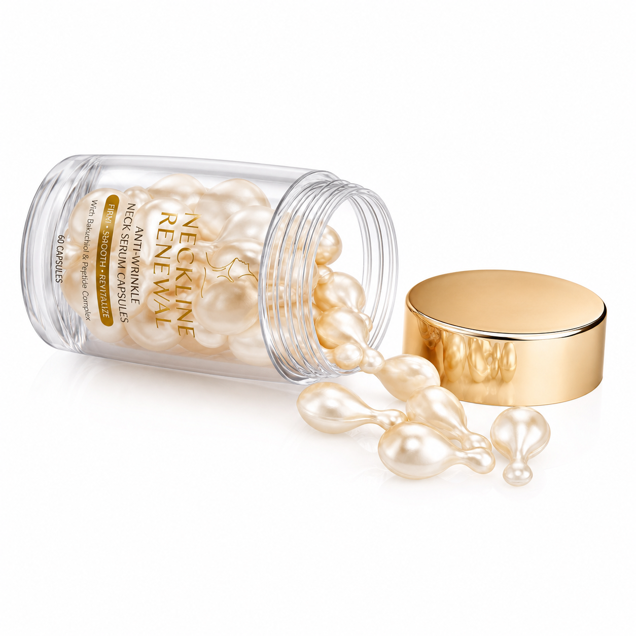 Neck Line Renewal Anti-Wrinkle Serum Capsules with Bakuchiol &amp; Peptide Complex