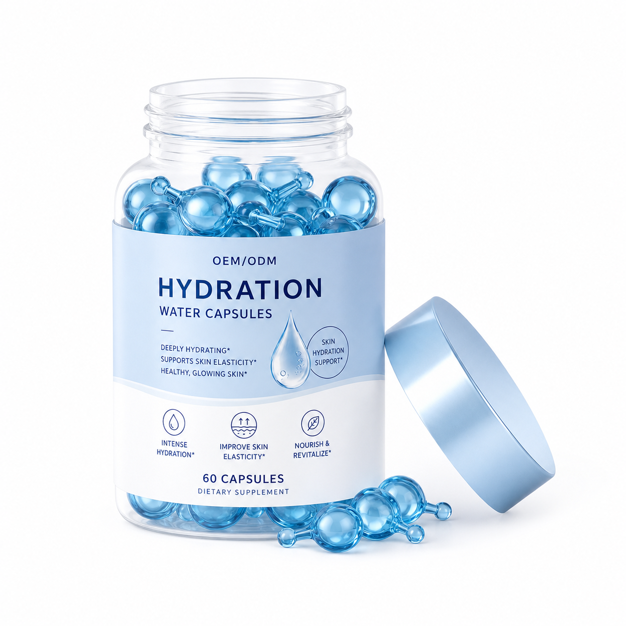 Hydration Water Capsules with Hyaluronic Acid, Ceramide &amp; Niacinamide