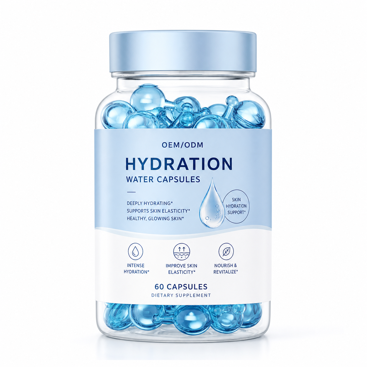 Hydration Water Capsules with Hyaluronic Acid, Ceramide &amp; Niacinamide