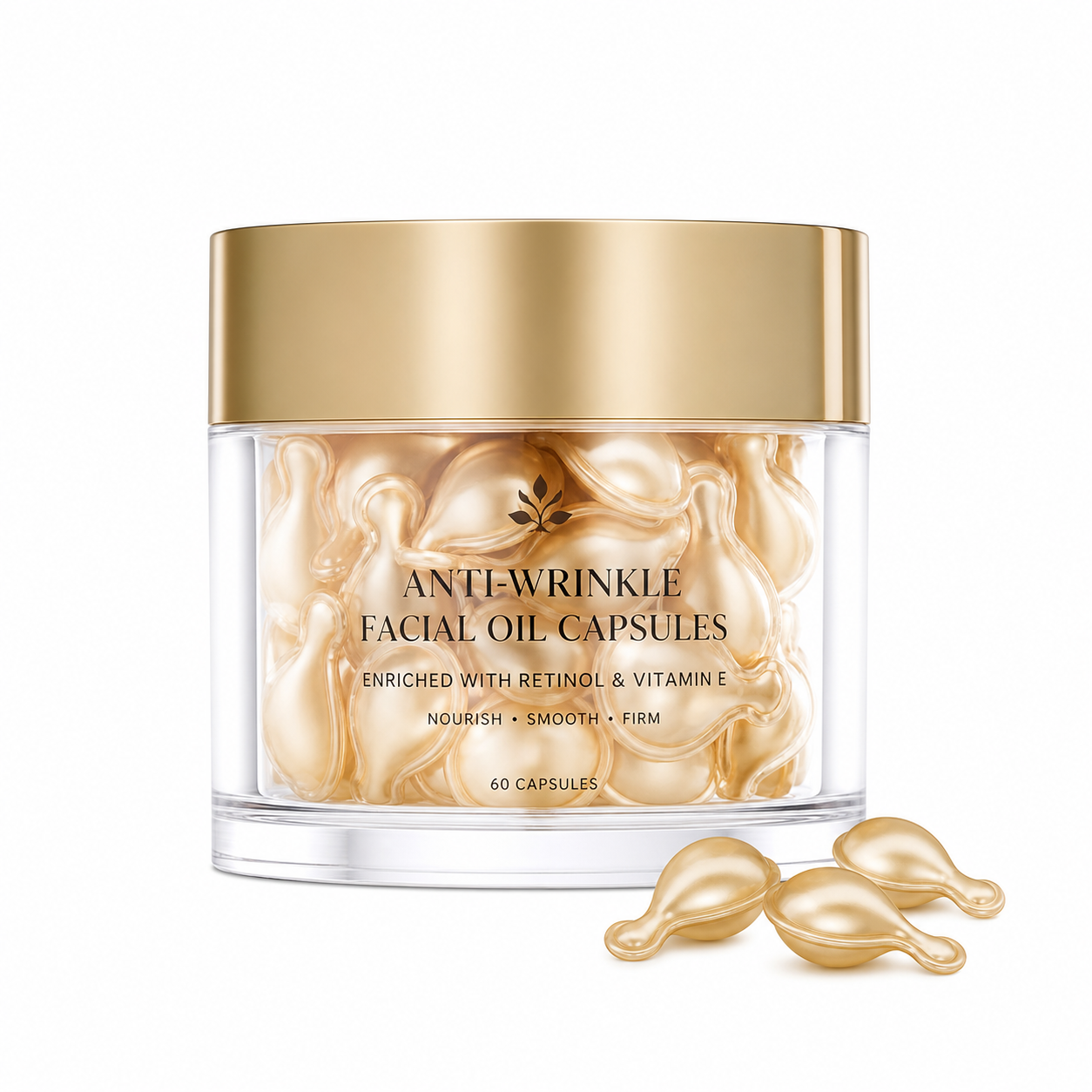 Anti-Wrinkle Facial Oil Capsules with Retinol &amp; Vitamin E